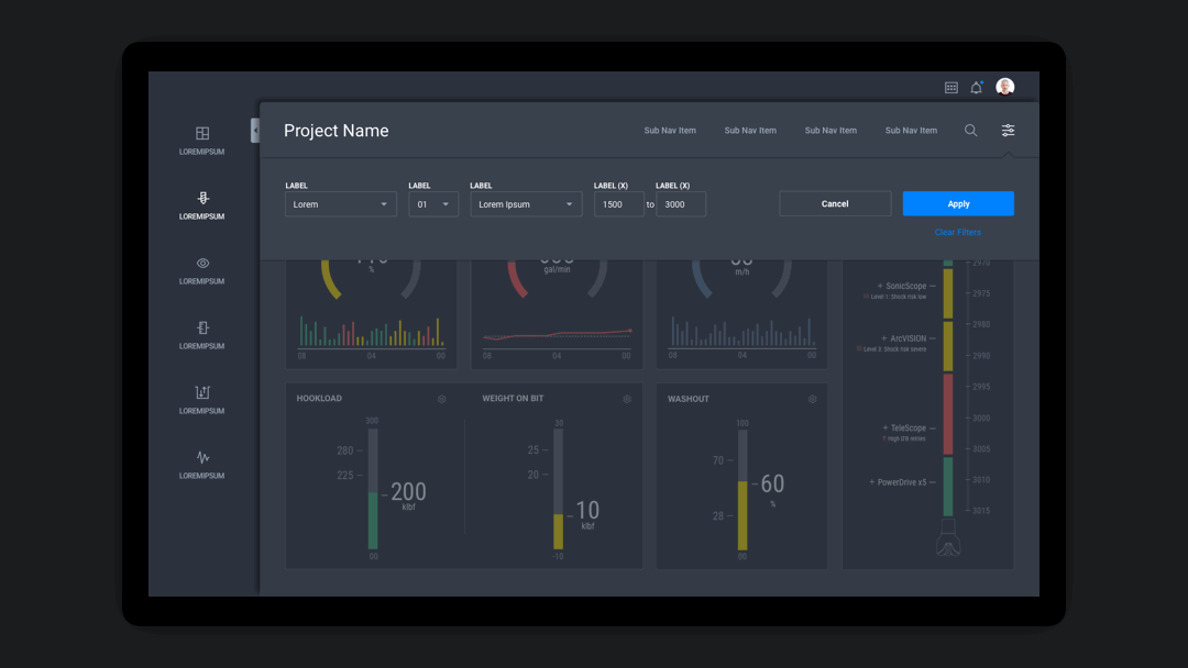 Beehive interface in dark mode